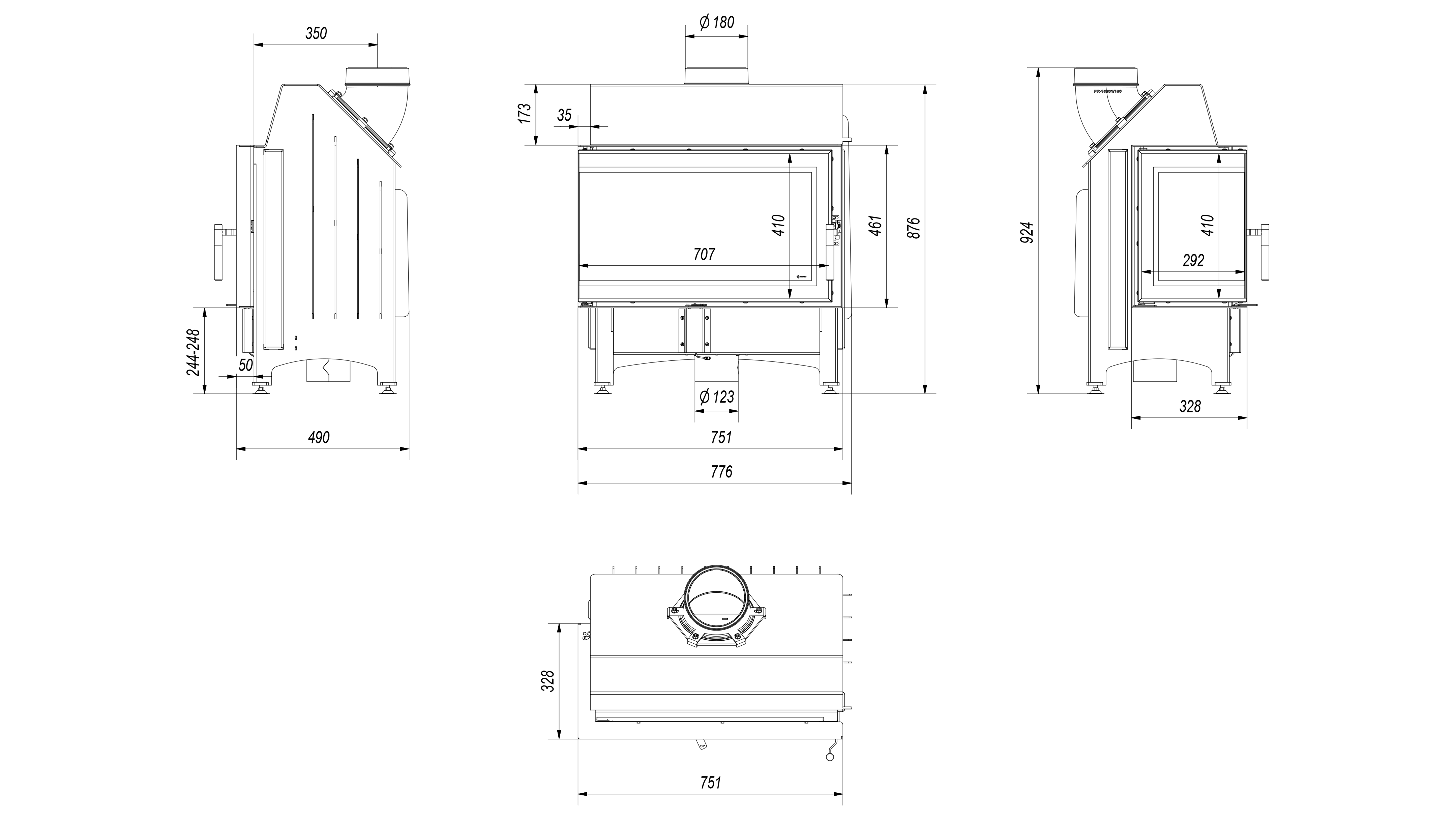 Rysunek techniczny ZIBI 12 lewy BS DECO rysunek techniczny